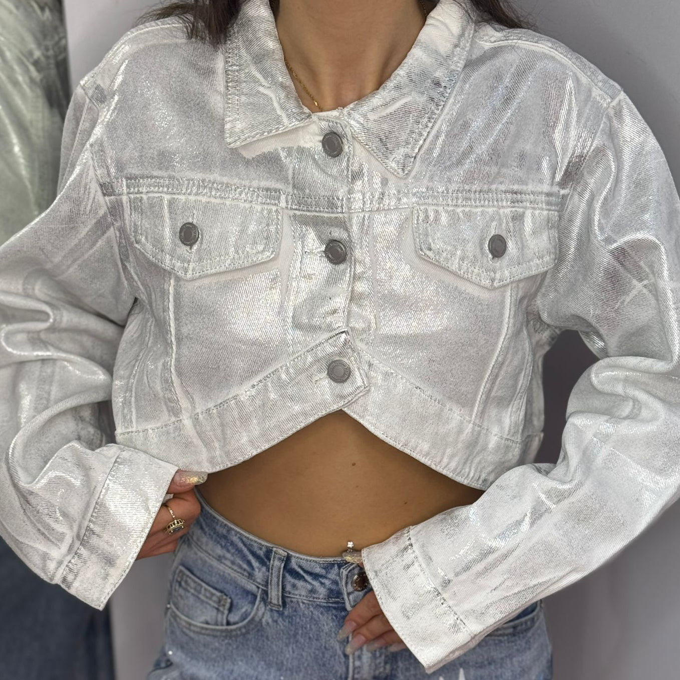 Geacă Denim Chrome